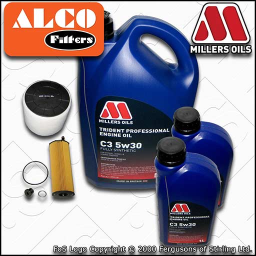 SERVICE KIT for AUDI A5 (8T) 2.7 3.0 TDI OIL AIR FILTERS +C3 OIL (2008-2012)