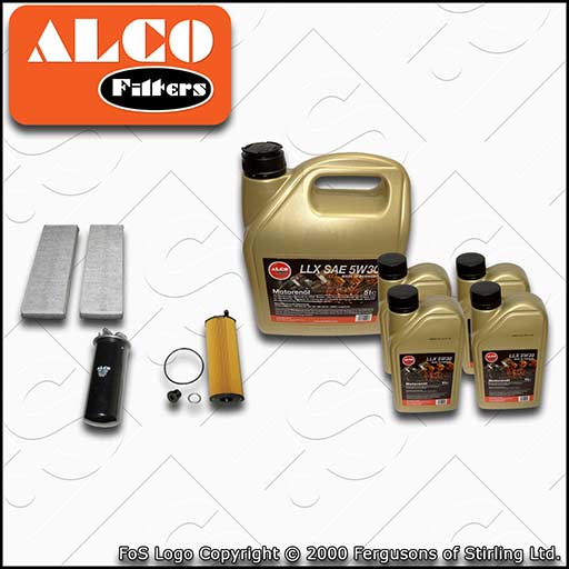 SERVICE KIT for AUDI A6 (C6) 2.7 TDI ALCO OIL FUEL CABIN FILTER +OIL (2008-2011)