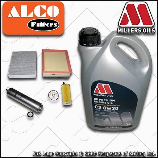 SERVICE KIT for BMW 1/2/3/4 SERIES B47D20 OIL AIR FUEL CABIN FILTER +OIL (14-23)