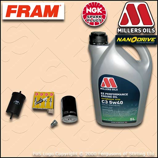 SERVICE KIT AUDI A3 (8L) 1.8 AGN APG OIL FUEL FILTERS SPARK PLUGS +OIL 1996-2003