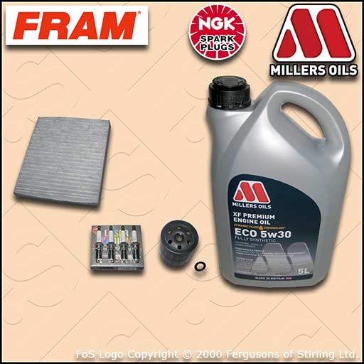 SERVICE KIT FORD FOCUS MK2 1.8 16V FRAM OIL CABIN FILTER PLUGS +OIL (2004-2010)