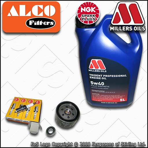 SERVICE KIT for RENAULT CLIO MK3 1.4 1.6 OIL FILTER PLUGS +5w40 OIL (2005-2014)