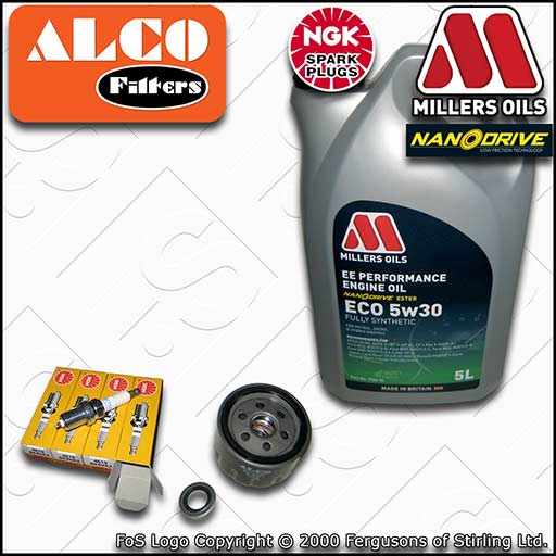 SERVICE KIT for RENAULT CLIO MK3 1.4 1.6 OIL FILTER PLUGS +5w30 OIL (2005-2014)