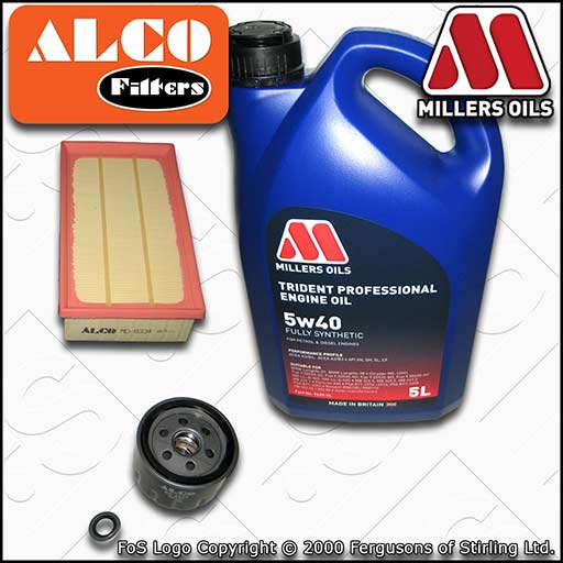 SERVICE KIT for RENAULT CLIO MK3 1.4 1.6 OIL AIR FILTER +5w40 FS OIL (2005-2014)