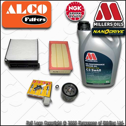 SERVICE KIT for RENAULT CLIO MK3 1.4 1.6 OIL AIR CABIN FILTER PLUGS +OIL (05-14)