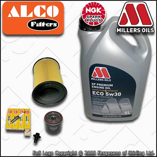 SERVICE KIT FORD FOCUS MK3 1.6 PETROL OIL AIR FILTERS PLUGS +ECO OIL (2011-2012)