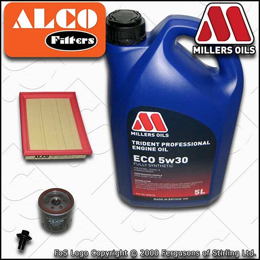 SERVICE KIT for FORD FIESTA MK6 1.6 OIL AIR FILTERS +XF ECO OIL (2006-2008)