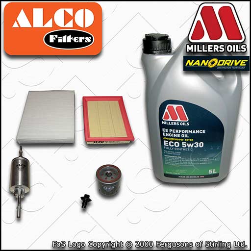 SERVICE KIT for FORD FIESTA MK6 1.25 1.4 OIL AIR FUEL CABIN FILTERS +OIL (01-08)