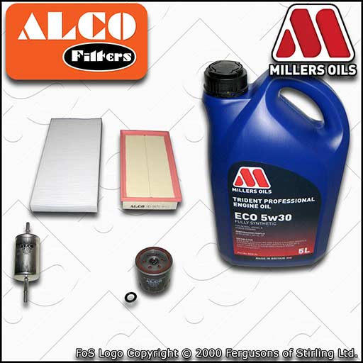 SERVICE KIT for FORD FOCUS MK1 1.4 OIL AIR FUEL CABIN FILTERS +OIL (1998-2004)