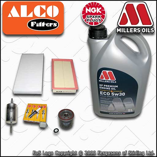 SERVICE KIT for FORD FOCUS MK1 1.4 OIL AIR FUEL CABIN FILTERS PLUGS +OIL (98-04)