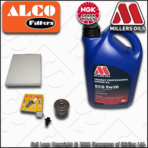 SERVICE KIT for FORD FIESTA MK6 1.6 OIL CABIN FILTERS PLUGS +ECO OIL (2006-2008)