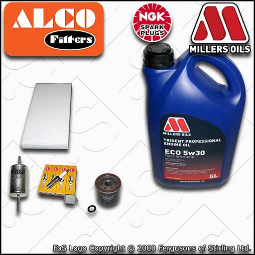 SERVICE KIT for FORD FOCUS MK1 1.4 OIL FUEL CABIN FILTERS PLUGS +OIL (1998-2004)