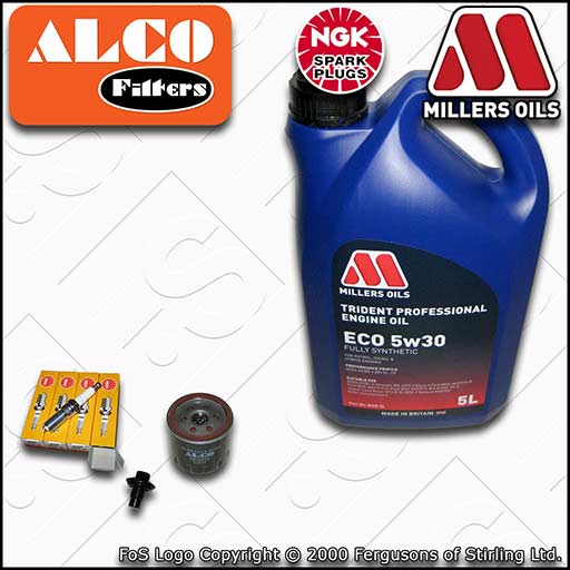 SERVICE KIT for FORD FIESTA MK6 1.6 OIL FILTER SUMP PLUG PLUGS +OIL (2006-2008)