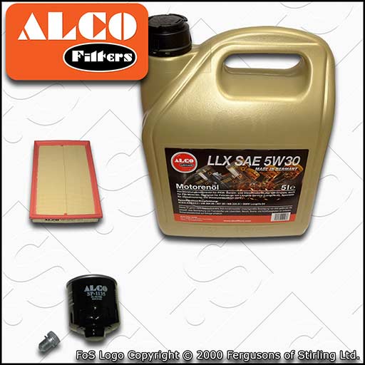 SERVICE KIT for VW GOLF MK5 (1K) 1.4 BCA ALCO OIL AIR FILTERS +OIL (2003-2006)