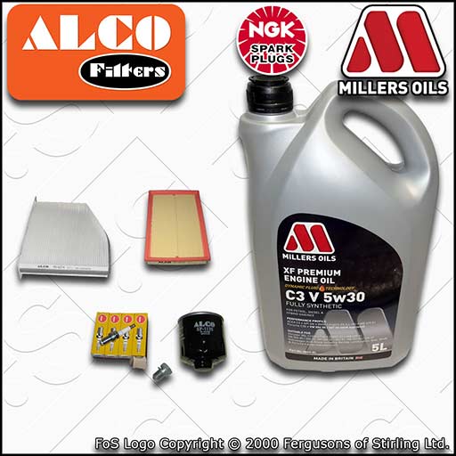 SERVICE KIT for VW GOLF MK5 (1K) 1.4 BCA OIL AIR CABIN FILTER PLUGS +OIL (03-06)