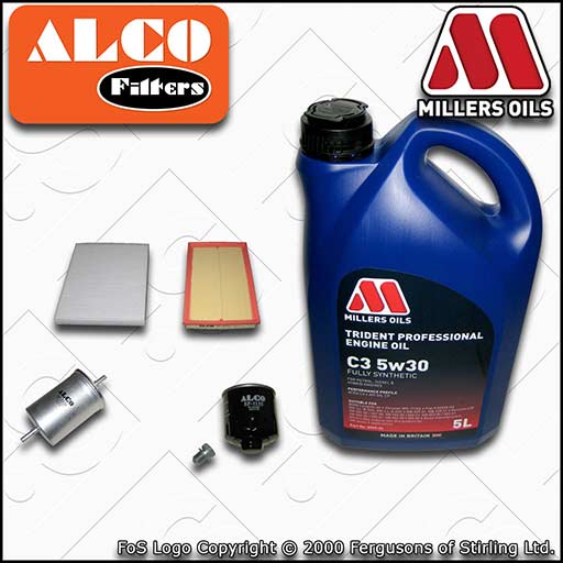 SERVICE KIT for SEAT LEON 1M 1.6 16V AZD BCB OIL AIR FUEL CABIN FILTERS with OIL