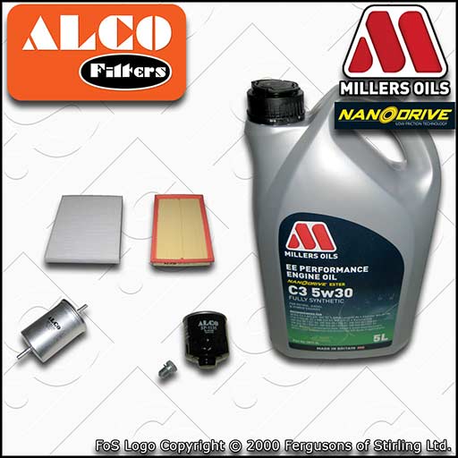 SERVICE KIT for SEAT LEON 1M 1.6 16V AZD BCB OIL AIR FUEL CABIN FILTERS with OIL