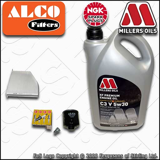 SERVICE KIT for VW GOLF MK5 (1K) 1.4 BCA OIL CABIN FILTER PLUGS +OIL (2003-2006)