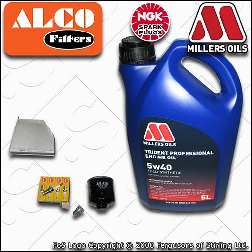 SERVICE KIT for VW GOLF MK5 (1K) 1.4 BCA OIL CABIN FILTER PLUGS +OIL (2003-2006)