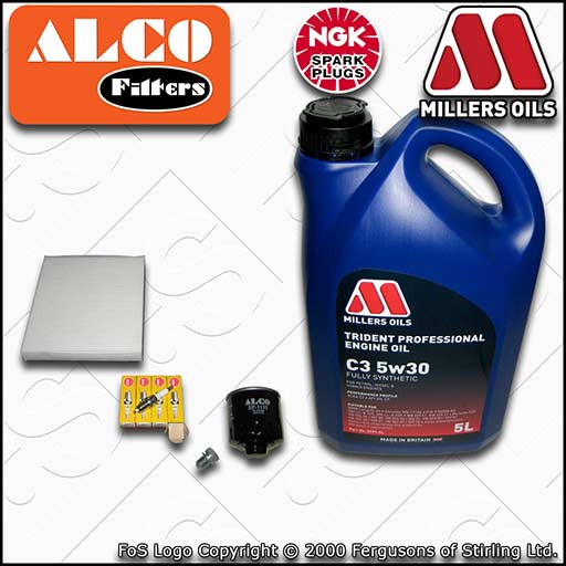 SERVICE KIT for VW POLO MK5 6C 6R 1.4 CGGB OIL CABIN FILTER PLUGS +OIL 2010-2014