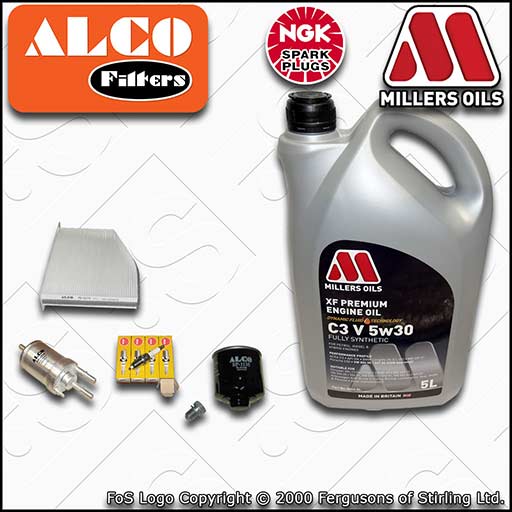 SERVICE KIT for VW GOLF MK6 5K 1.4 16V BUD CGGA OIL FUEL CABIN FILTER PLUGS +OIL