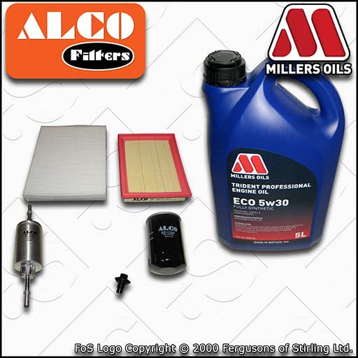 SERVICE KIT for FORD FIESTA MK6 1.6 OIL AIR FUEL CABIN FILTERS +OIL (2001-2006)