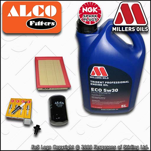 SERVICE KIT for FORD FIESTA MK6 1.6 OIL AIR FILTERS PLUGS +ECO OIL (2001-2006)