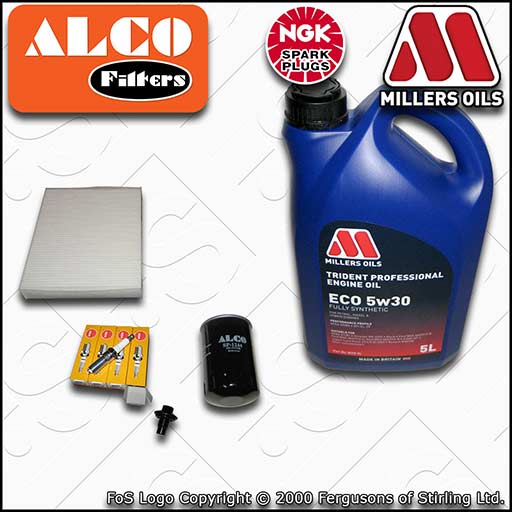 SERVICE KIT for FORD FIESTA MK6 1.6 OIL CABIN FILTERS PLUGS +ECO OIL (2001-2006)