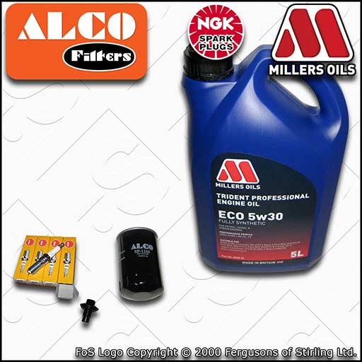 SERVICE KIT for FORD FIESTA MK6 1.6 OIL FILTER SUMP PLUG PLUGS +OIL (2001-2006)