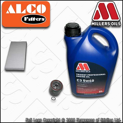 VAUXHALL/OPEL VECTRA C MK2 1.8 Z18XE OIL CABIN FILTER SERVICE KIT +5w40 OIL