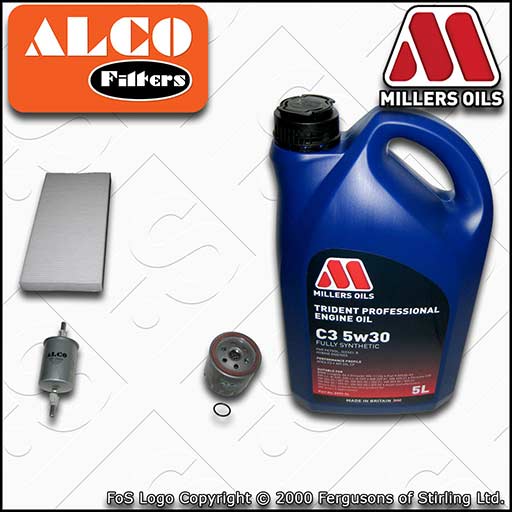 VAUXHALL/OPEL VECTRA C MK2 1.8 Z18XE OIL FUEL CABIN FILTER SERVICE KIT +5w30 OIL