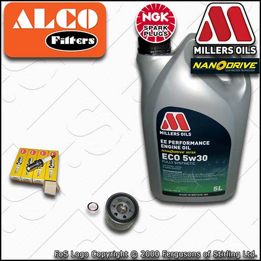 SERVICE KIT for RENAULT CLIO MK2 1.2 8V OIL FILTER PLUGS +EE 5w30 OIL 2003-2010
