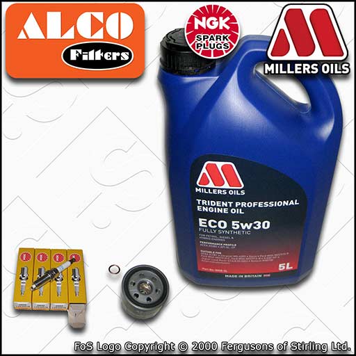 SERVICE KIT for RENAULT CLIO MK3 1.2 16V OIL FILTER PLUGS +5w30 OIL (2005-2006)