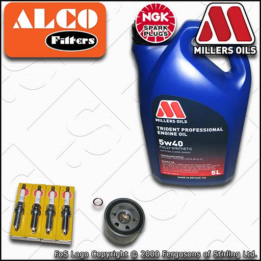 SERVICE KIT for RENAULT CLIO MK4 1.2 16V OIL FILTER PLUGS +5w40 OIL (2012-2018)
