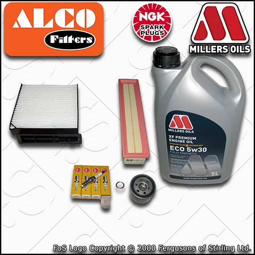 SERVICE KIT for RENAULT CLIO MK3 1.2 OIL AIR CABIN FILTER PLUGS +OIL (2005-2006)
