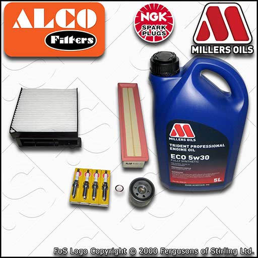 SERVICE KIT for RENAULT CLIO MK3 1.2 OIL AIR CABIN FILTER PLUGS +OIL (2007-2012)