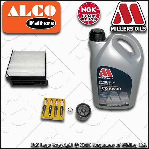 SERVICE KIT for RENAULT CLIO MK3 1.2 16V OIL CABIN FILTER PLUGS +OIL (2007-2012)