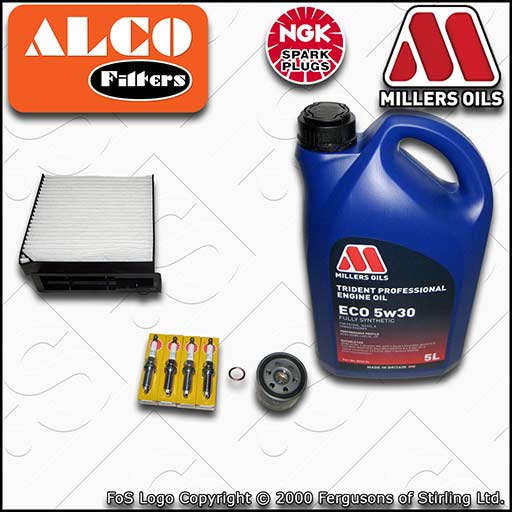 SERVICE KIT for RENAULT CLIO MK3 1.2 16V OIL CABIN FILTER PLUGS +OIL (2007-2012)