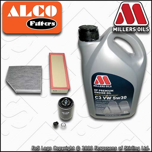 SERVICE KIT for AUDI A5 8T 1.8 2.0 TFSI OIL AIR CABIN FILTERS +OIL (2007-2017)