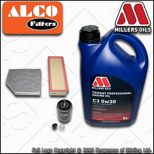 SERVICE KIT for AUDI A5 8T 1.8 2.0 TFSI OIL AIR CABIN FILTERS +OIL (2007-2017)