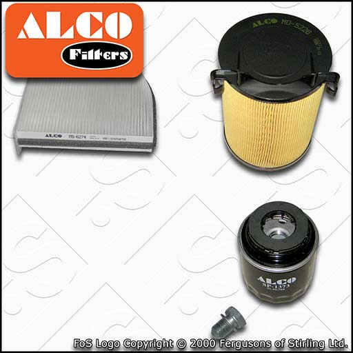 SERVICE KIT for AUDI A3 8P 1.2 TFSI ALCO OIL AIR CABIN FILTERS (2010-2013)