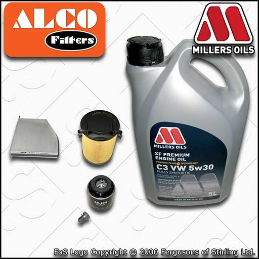 SERVICE KIT for SEAT ALTEA 5P 1.4 TSI OIL AIR CABIN FILTERS +XF OIL (2010-2015)