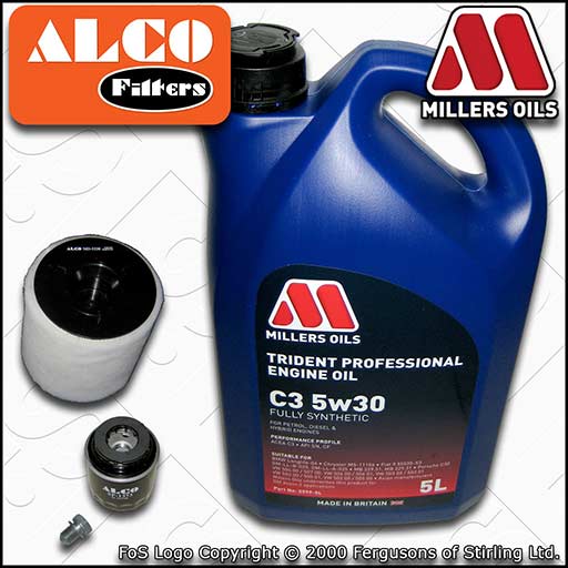 SERVICE KIT for AUDI A1 8X TFSI OIL AIR FILTERS C3 ENGINE OIL 1.2 (2010-2015)
