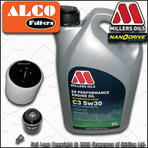 SERVICE KIT for AUDI A1 8X TFSI OIL AIR FILTERS EE C3 ENGINE OIL 1.2 (2010-2015)