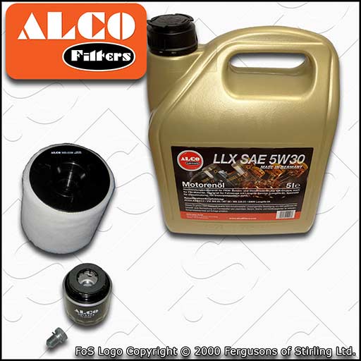 SERVICE KIT for AUDI A1 8X TFSI ALCO OIL AIR FILTERS OIL 1.2 (2010-2015)