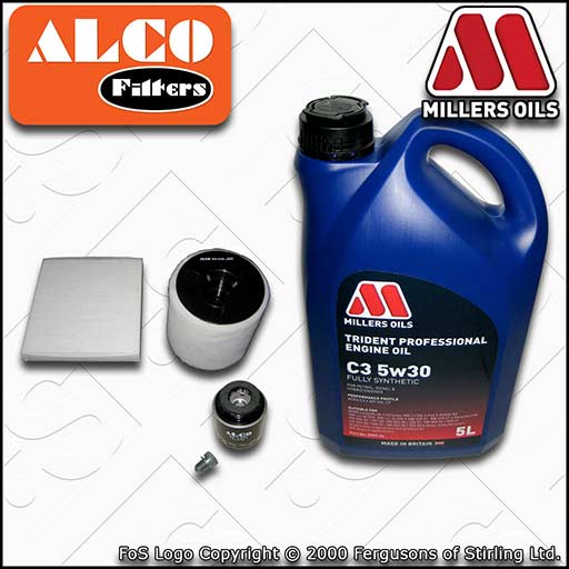 SERVICE KIT for AUDI A1 8X TFSI OIL AIR CABIN FILTERS C3 OIL 1.2 (2010-2010)