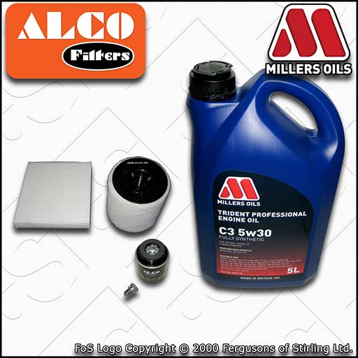 SERVICE KIT for AUDI A1 8X TFSI OIL AIR CABIN FILTERS C3 OIL 1.2 (2010-2015)
