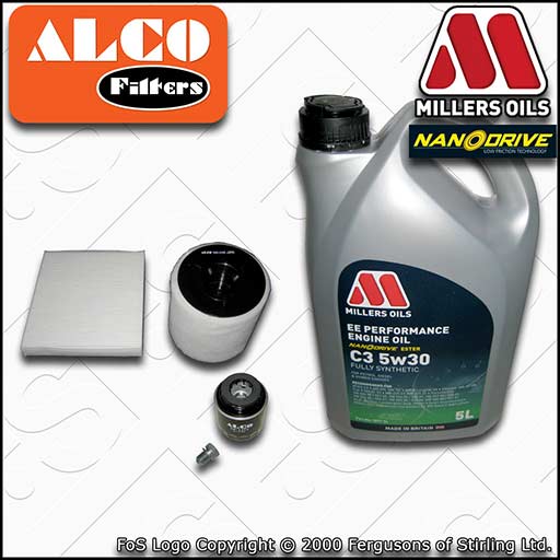 SERVICE KIT for SEAT TOLEDO NH 1.2 TSI OIL AIR CABIN FILTERS +EE OIL (2012-2015)
