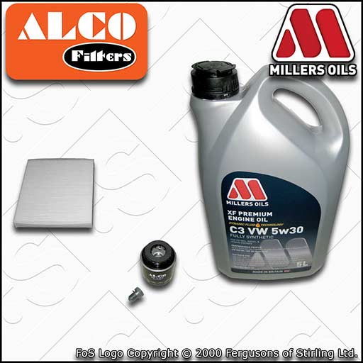 SERVICE KIT for AUDI A1 8X TFSI OIL CABIN FILTERS C3 ENGINE OIL 1.2 (2010-2010)