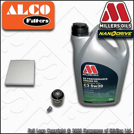 SERVICE KIT for AUDI A1 8X TFSI OIL CABIN FILTERS EE ENGINE OIL 1.2 (2010-2015)